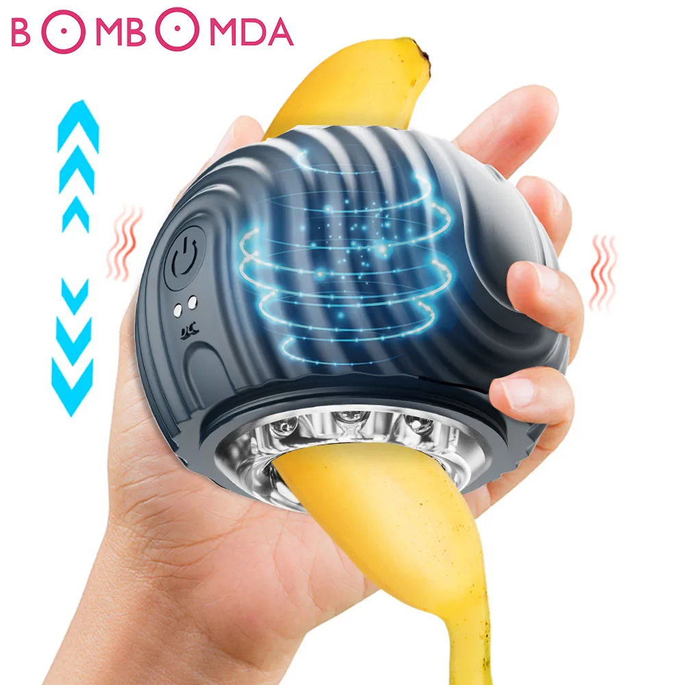 Masturbatore automatico maschile con vibrazione realistica_voghion.com