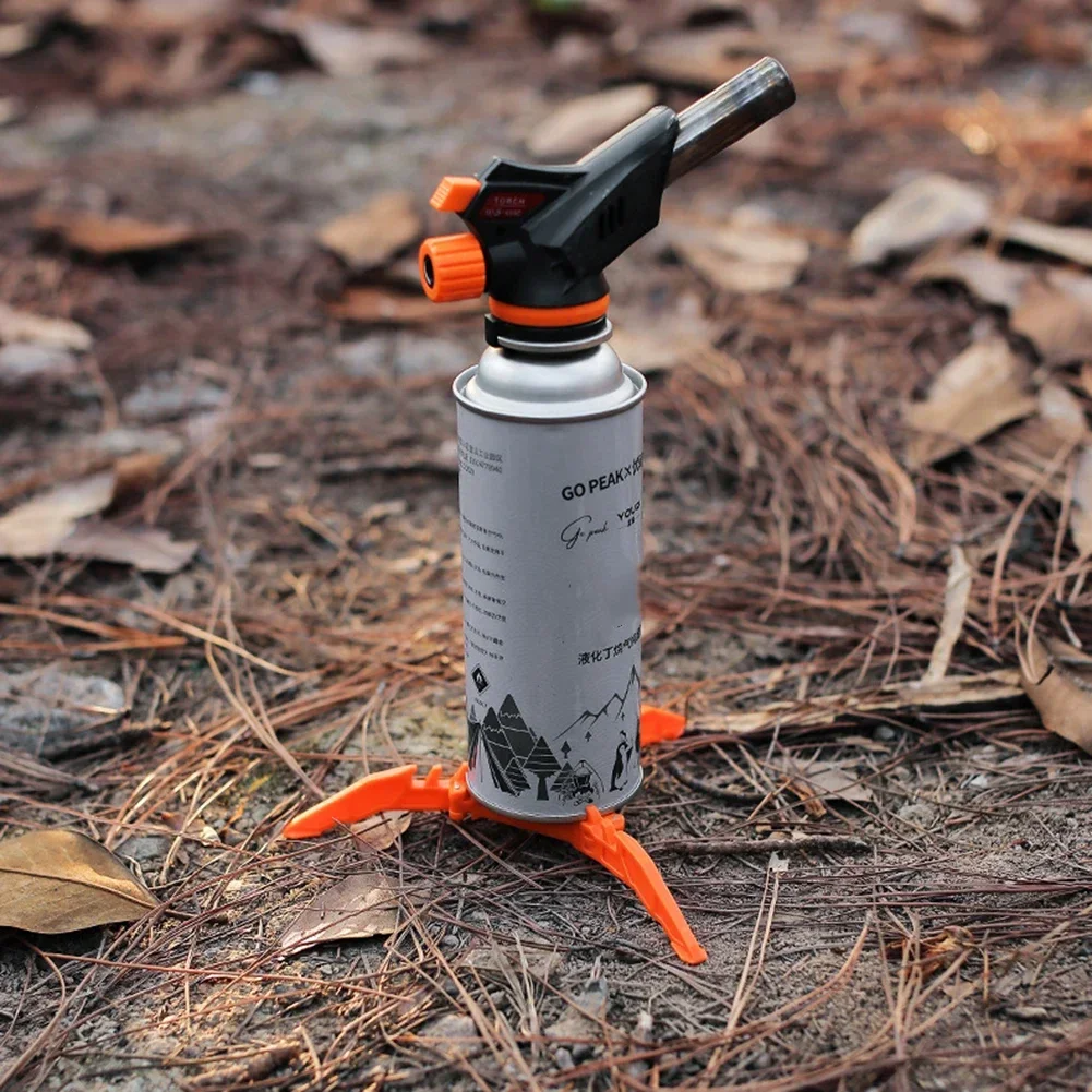 1pc Gas Tank Stand Folding Portable Easy Folding Tripod Stable Stand Universal Base Camping Stove Kettle Holder 3