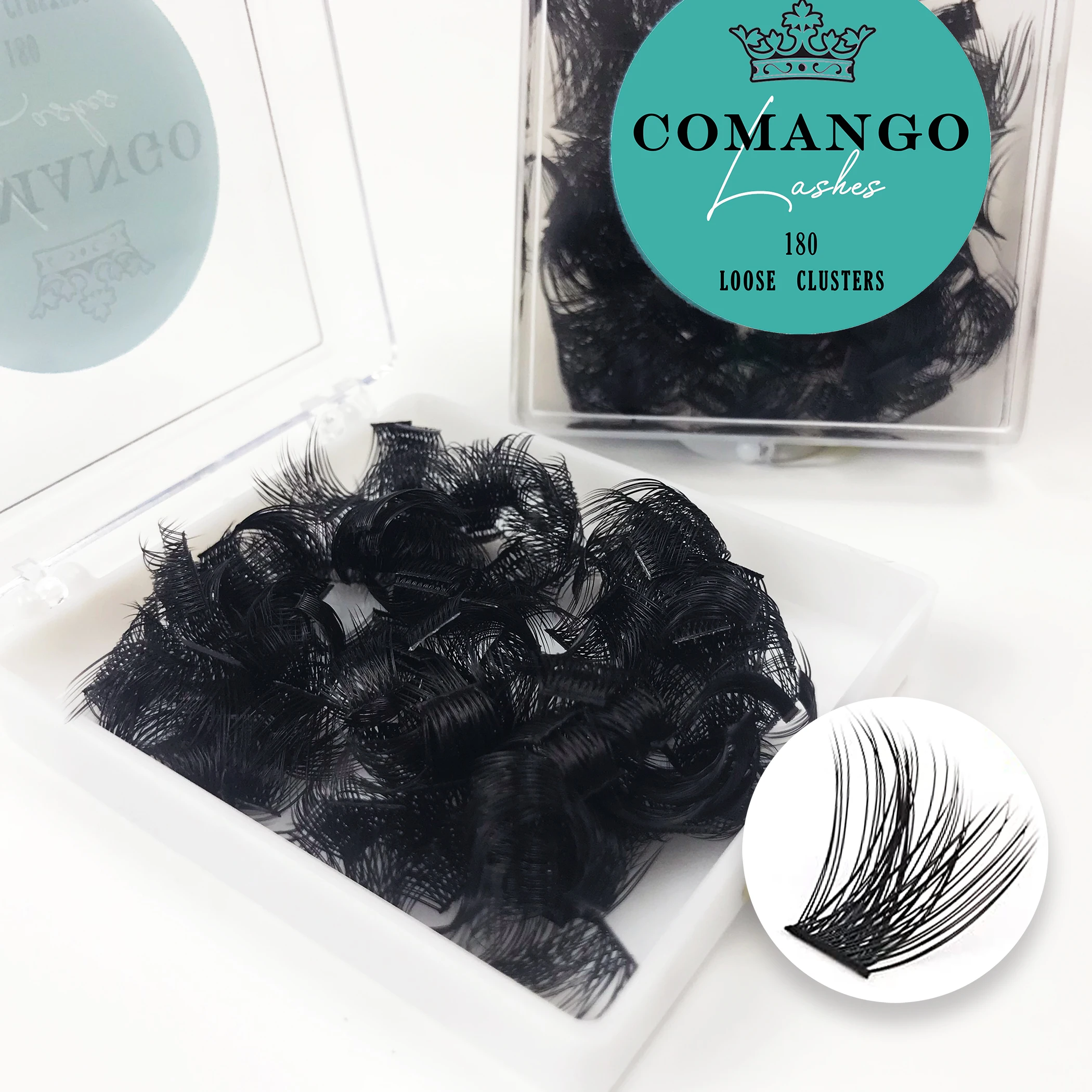 Description Picture 5 of itemCluster Lashes Individual Lashes Loose Fan Lash Extensions Lash Clusters C/D Curl 10/12/14/16/18mm DIY Eyelash Extensions