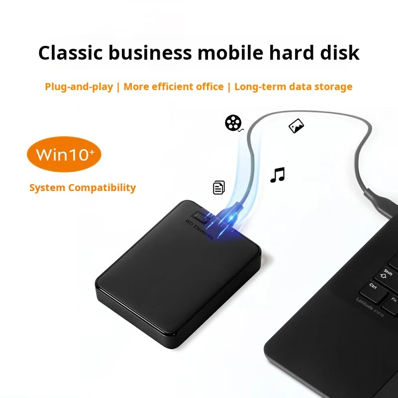 Western Digital (WD) 2TB Portable Hard Drive, USB 3.0, Elements Series, 2.5-Inch, Mechanical Hard Drive, External Expansion