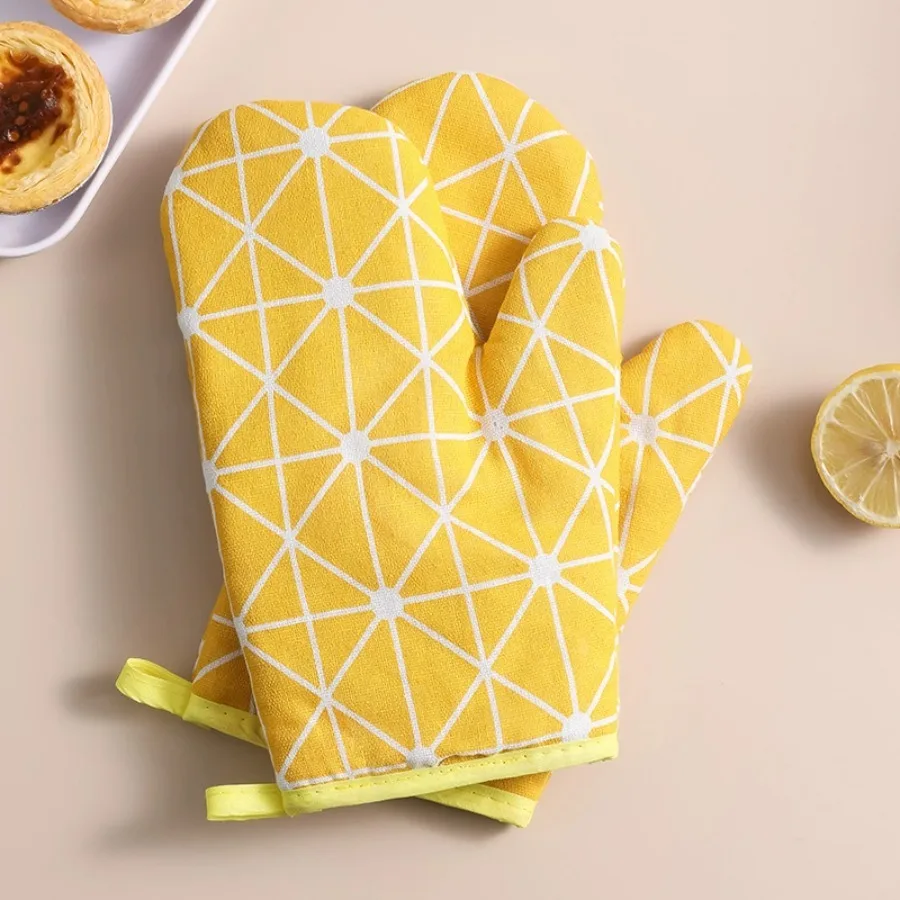 2 pieces of heat-insulating gloves heat-resistant microwave gloves high-temperature resistant kitchen and oven gloves