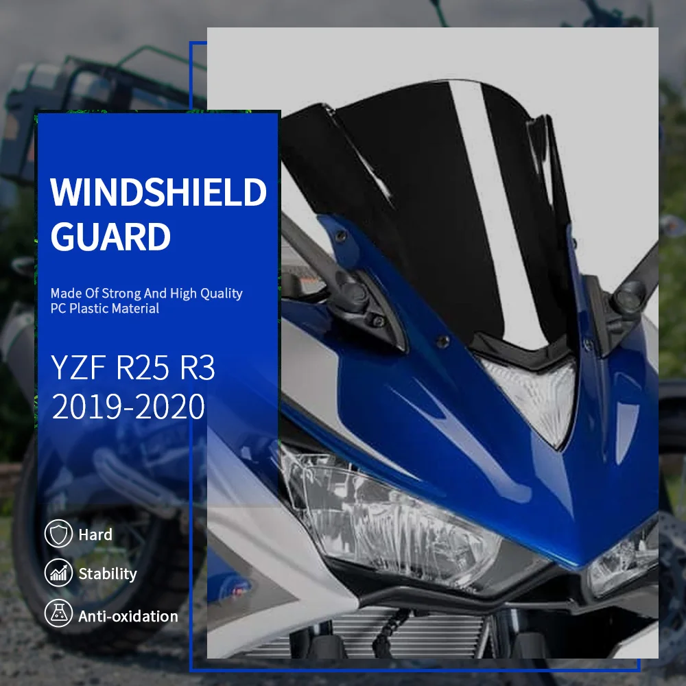 

Ветровое стекло для мотоцикла Yamaha YZF R25 R3 2019 2020 черное