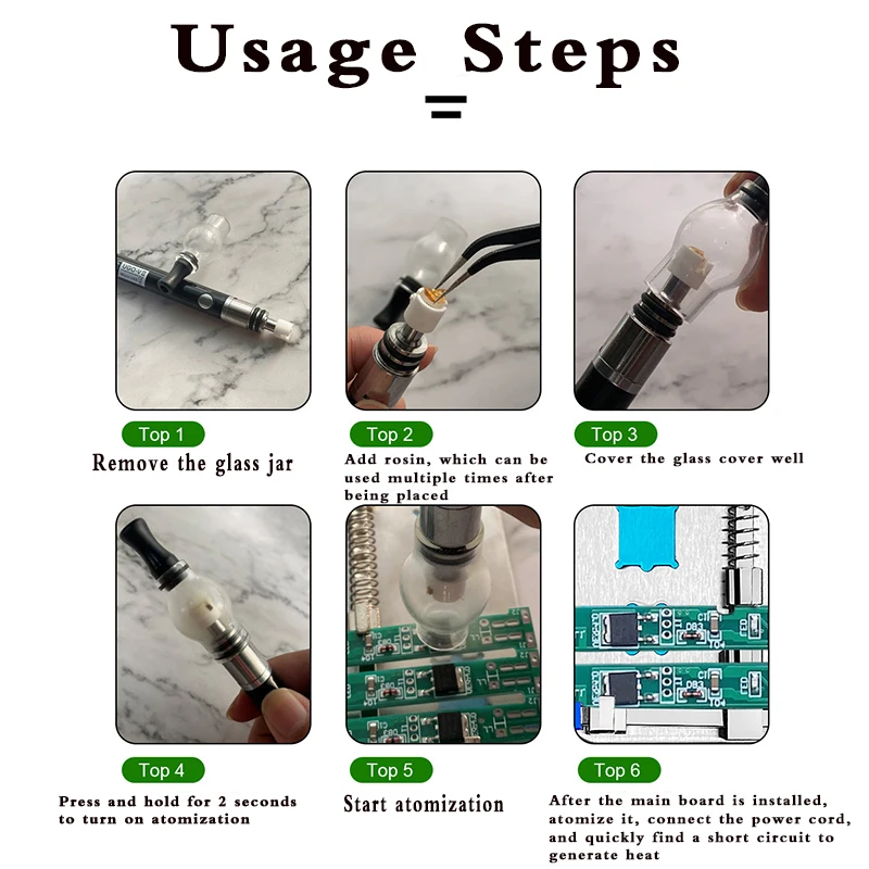 Rosin Atomizer Rosin Dispenser Thickened Glass Atomizing Pen For Short Circuit Detection Instrument No Soldering Iron Flux Detection
