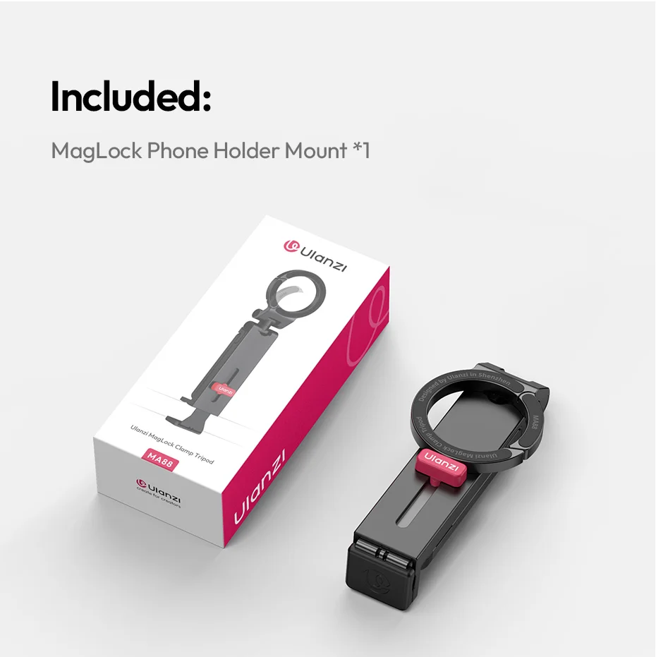 MA88 MagLock Phone Holder Mount 360° Adjustable Clamp Mount Magsafe Phone Tripod