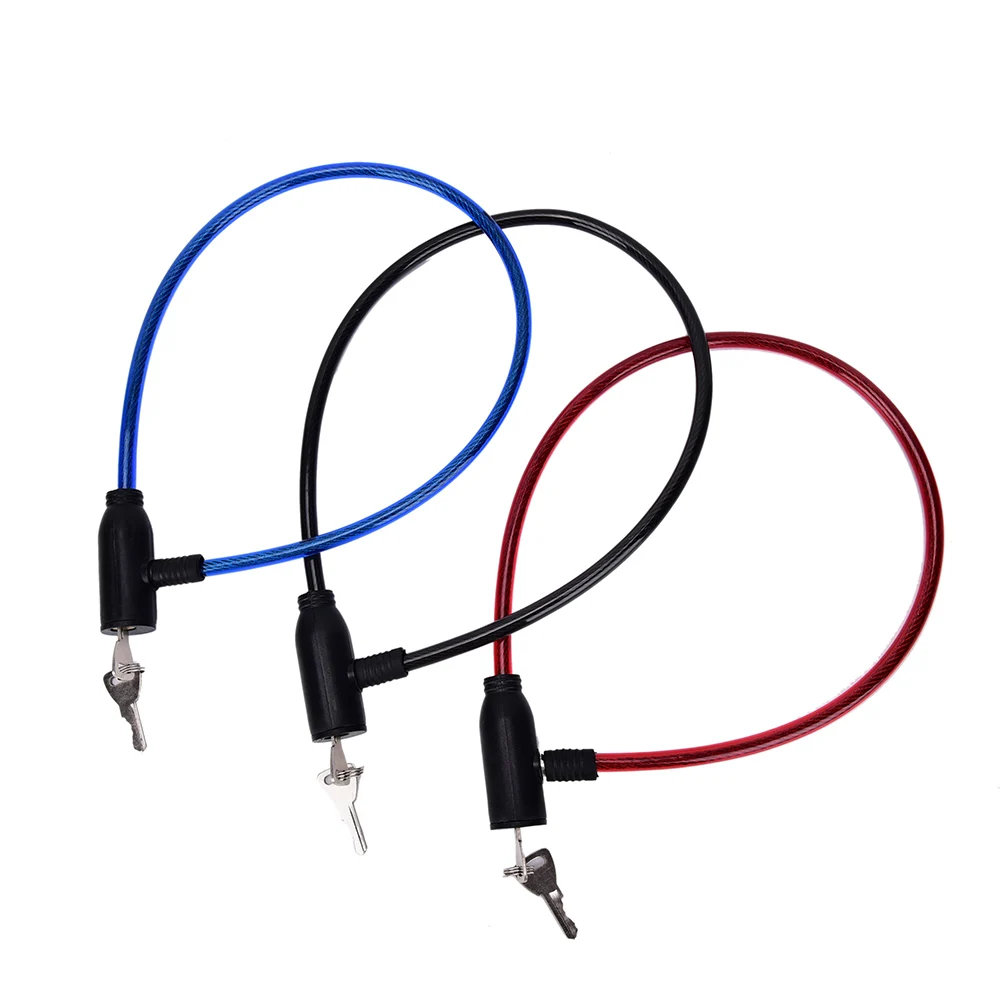 Lucchetto Per Bici Con Cavo Acciaio 1cm - Antifurto 60cm Con 2 Chiavi, Impermeabile - Foto 9