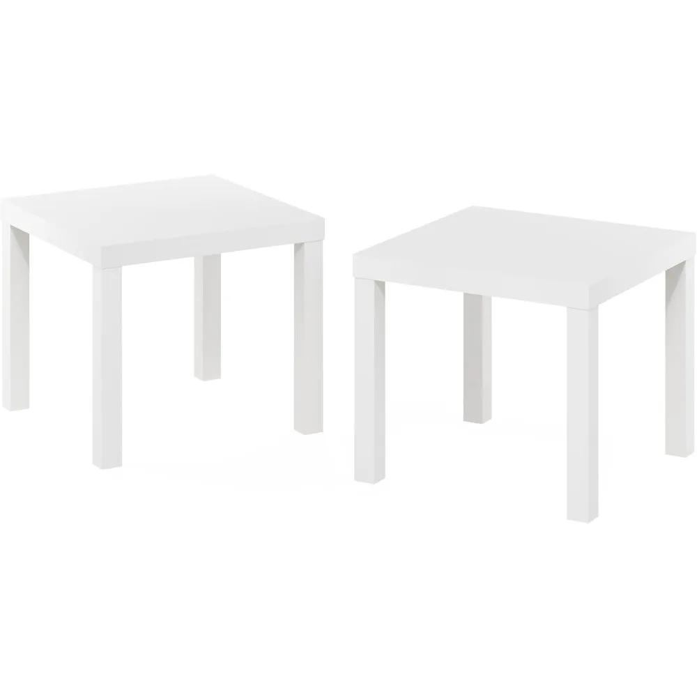 Homey Square Parsons Side End Table Set of 2