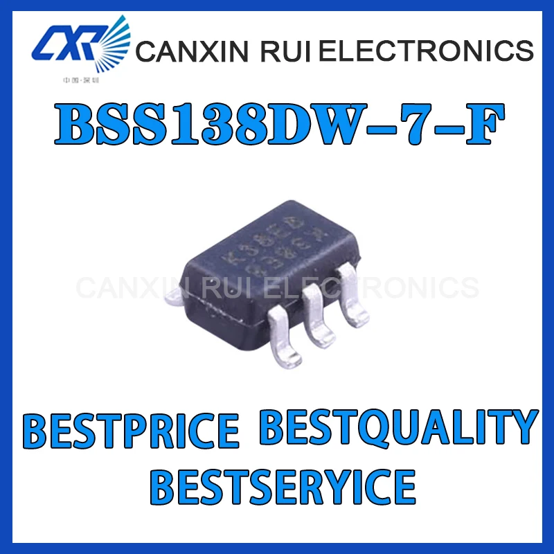 

100% new origina BSS138DW-7-F package SOT-363 BSS138DW silkscreen K38 MOSFET FET chip