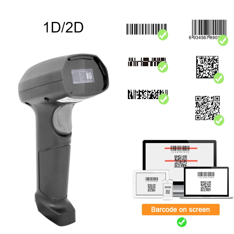 canon scanner HD-10 Handheld 1D 2D QR Barcode Scanner USB Wired Bar Code Reader for Convenience Store Supermarket POS system Mobile Payment clearscanner