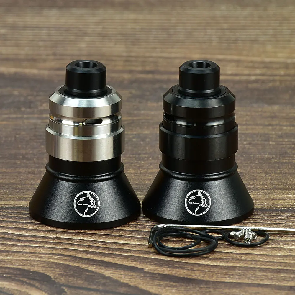 

wolfcoolvap style Mission XV Daywon RDA vape 22mm Single coils 316ss rda tank with bf pin vs Monarchy P22 Style RDA