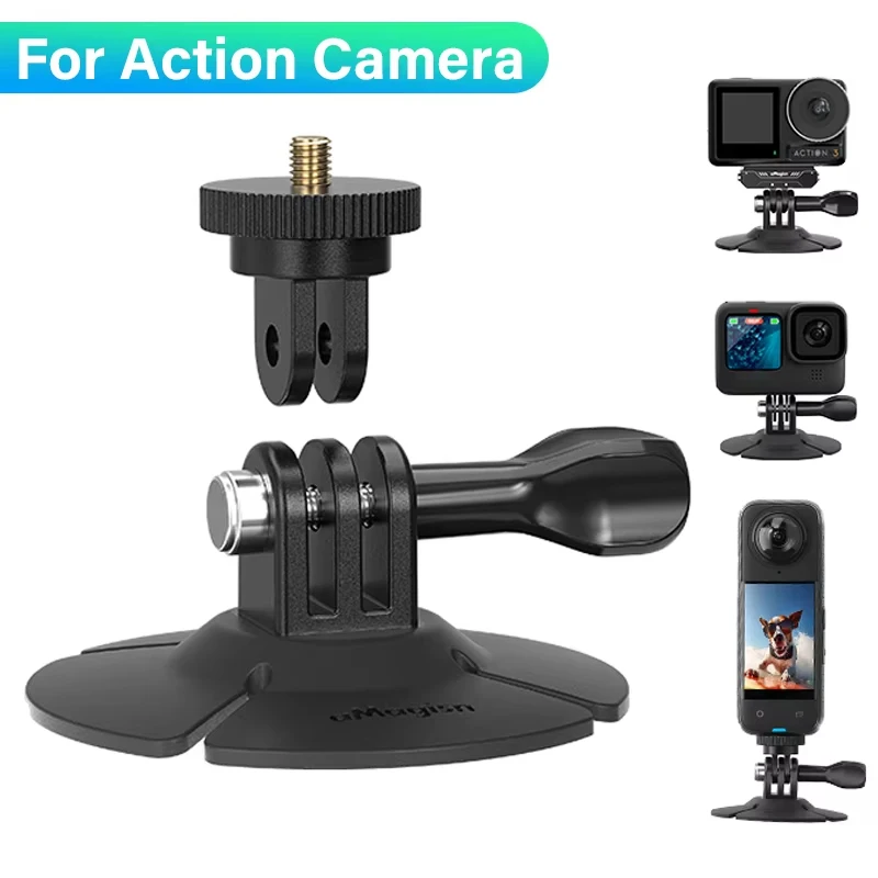 GO 3S Camera Flexible Adaptive Fixed Base For Insta360X5 Gopro DJI Osmo Nano/360/Action5 Motorcycle Helmet Curved Flat Mount action camera accessory action camera holder action camera mount