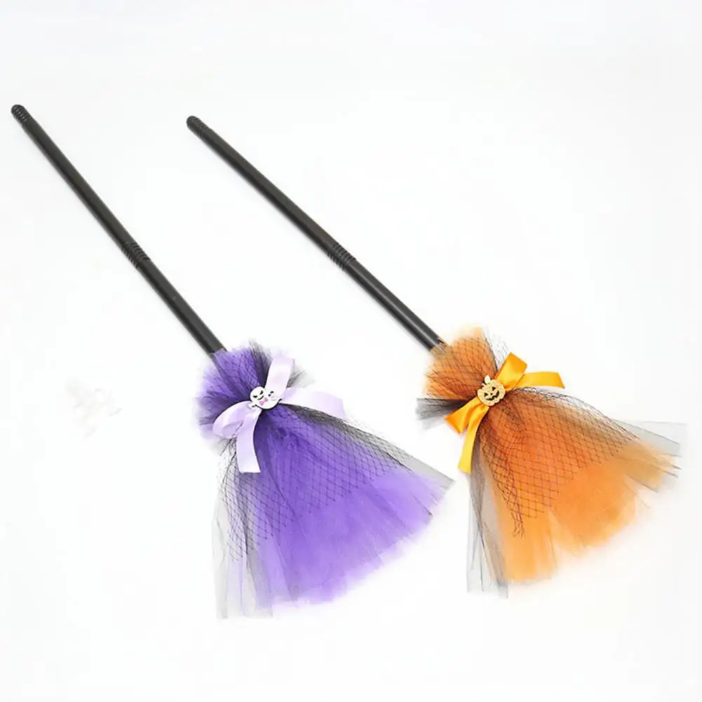 

Joyful Decorations Exquisite Adjustable Length Witch Broom Fun Props for Halloween Cosplay Home Party Supplies Adjustable Length