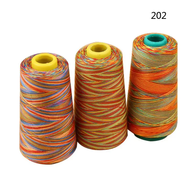 

Yards Multicolored Graident Rainbow Polyester Embroidery Sewing Thread Stitching Yarn DIY Knitting Accessories