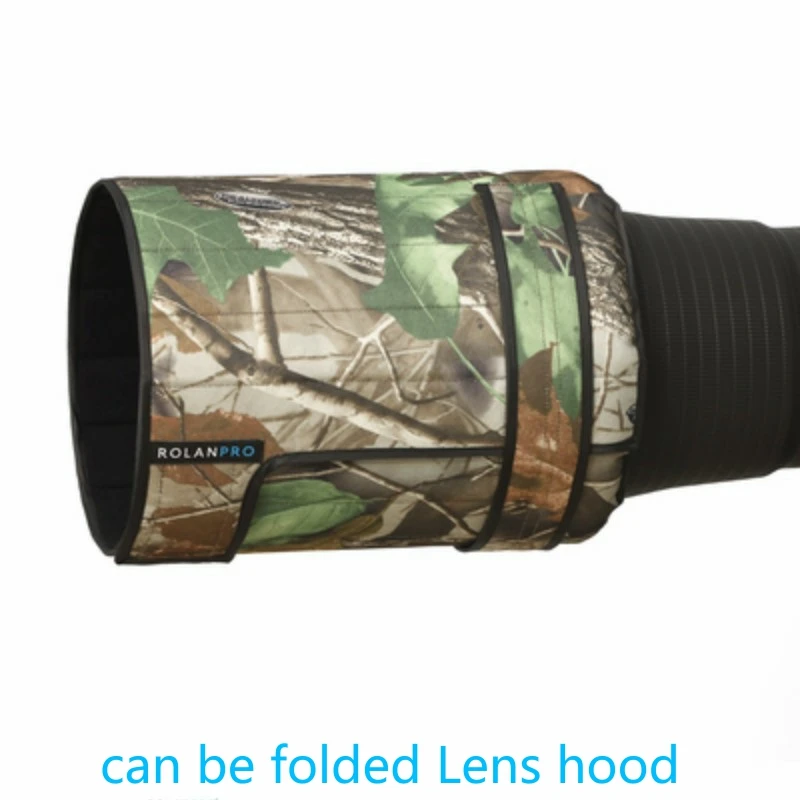 ROLANPRO Waterproof lens coat for Canon RF 600mm F/4 L IS USM lens camouflage rain cover lens protective sleeve lens hood cap 