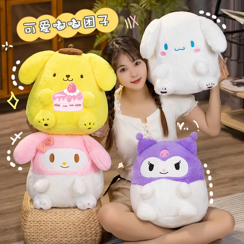 

37 см Sanrio аниме трансформируется в групповую куклу Kuromi помпон пурин Мелодия коричная Подушка плюшевая игрушка кукла подарок для девочки