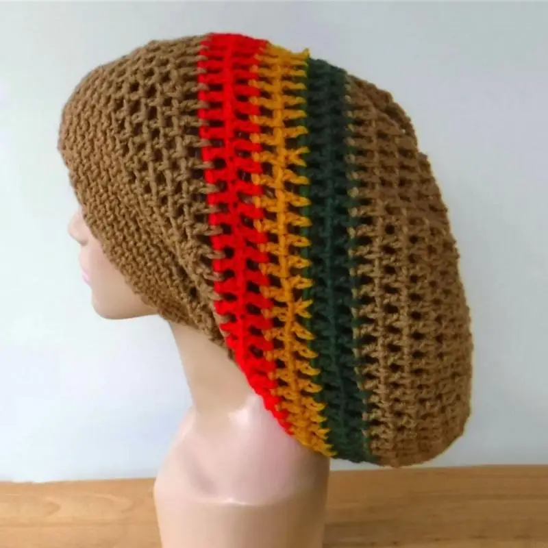M6CC Knit Slouchy Hat knit Hat Warm Chunky Cable Knit Skullies Bonnet hat Baggy Slouchy Skull
