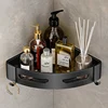 Bathroom Shelf Corner Space Aluminum Bathroom Triangle Basket Shower Room Storage Rack Wall Mounted 5