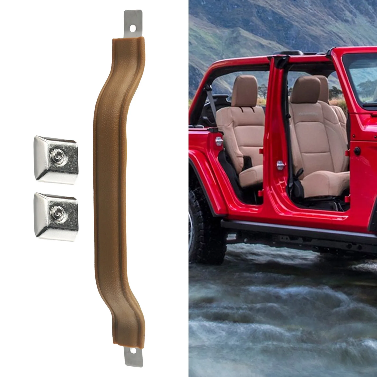 Pull Strap Maniglia Interna Della Porta Tan Per Jeep Per Cj Plastica 55009801K Ricambi Auto Per Jeep Per Wrangler Vendita Calda Nuovo