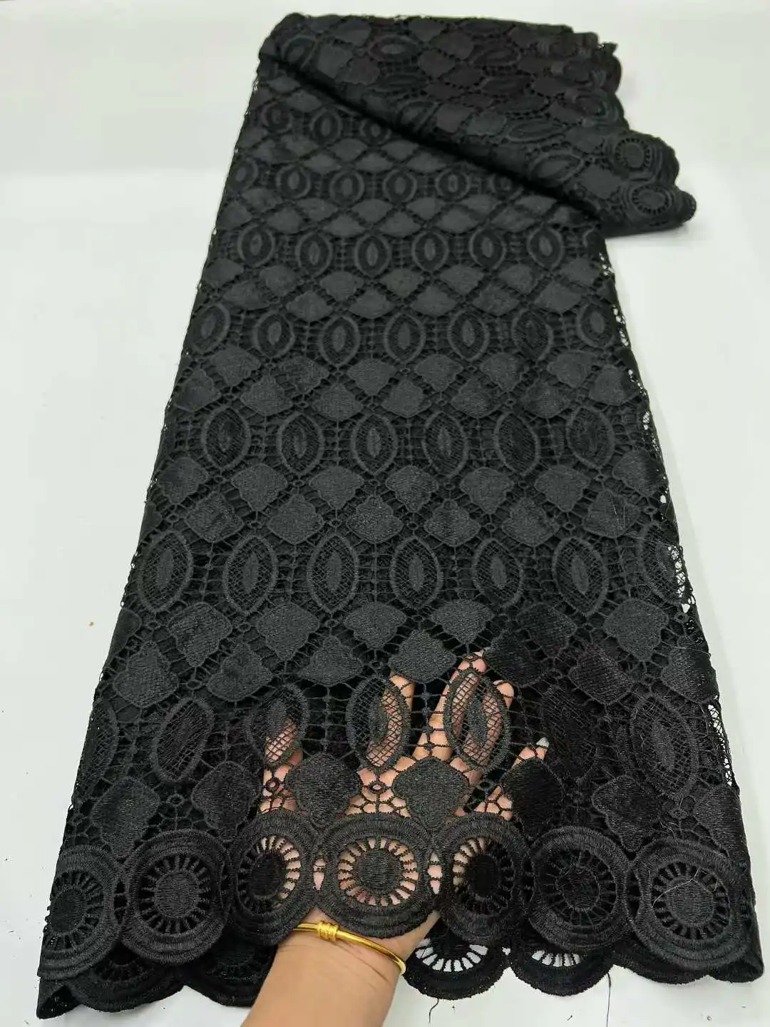 chinese dress ladies Plus Size Black Lace African Dress| Party Outfit| Top Super Deals Black / XXXL main image 0