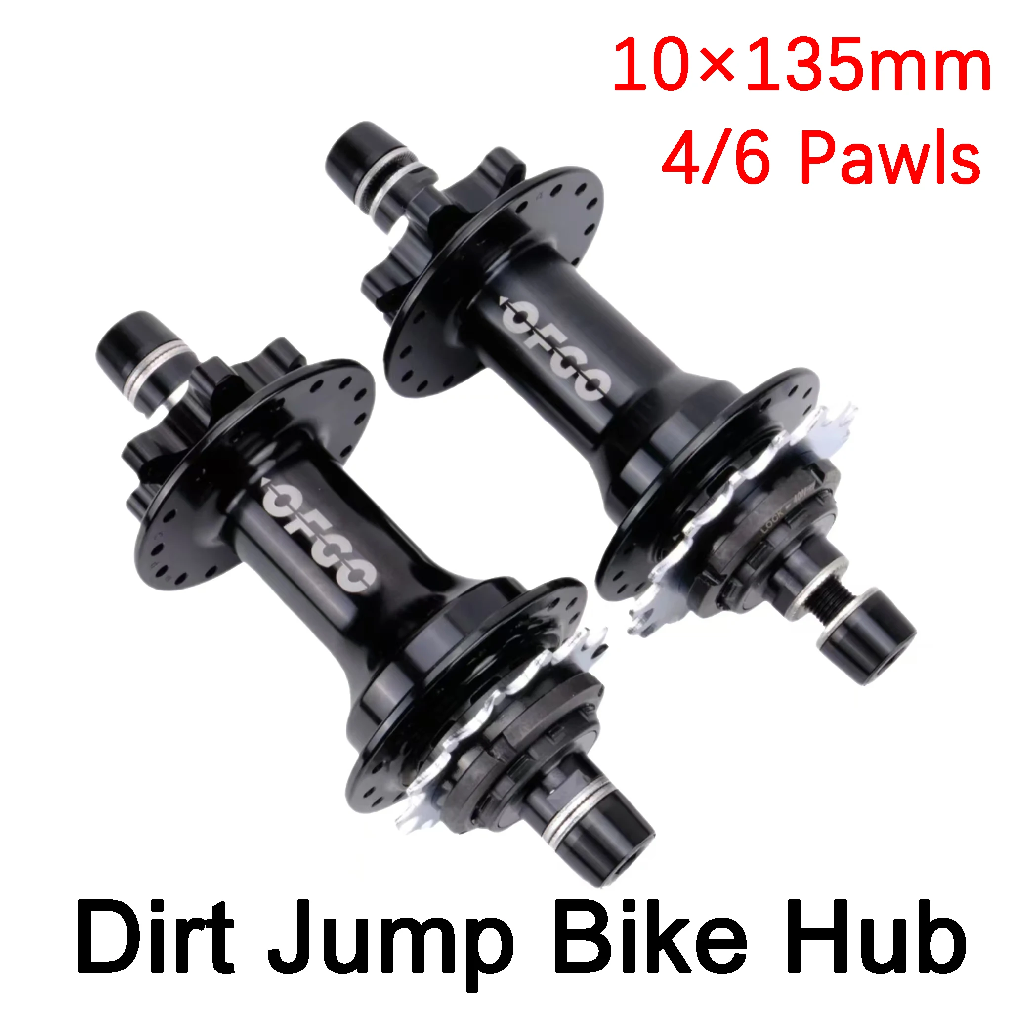 Dirt Jump Bike Hub Single Speed 32H 10x135mm 4/6 Pawls Disc Brake MTB Mountain Bicycle Hubs With Logo