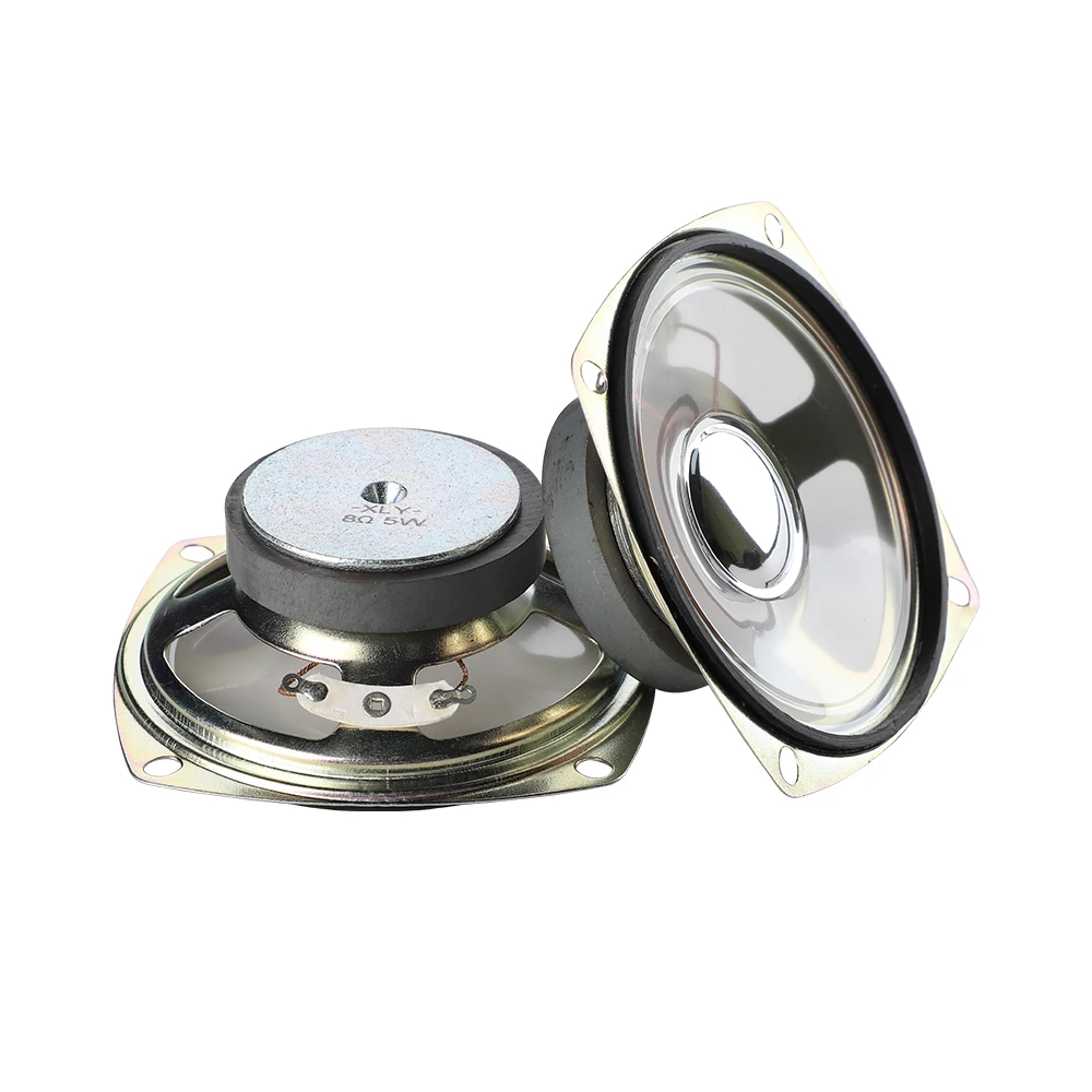 2Pcs 3 Inch 8 Ohm 5W Square Speaker Midrange Waterproof Transparent Film for Voice Broadcast DIY Bluetooth Loudspeaker bluetooth speaker mini bluetooth speaker audio speaker