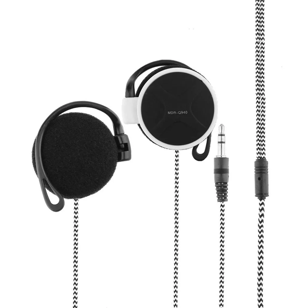 3.5mm 유선 게이밍 헤드셋 온이어 스포츠 헤드폰 스마트폰 태블릿 노트북 데스크탑 PC용 이어훅 음악 이어폰