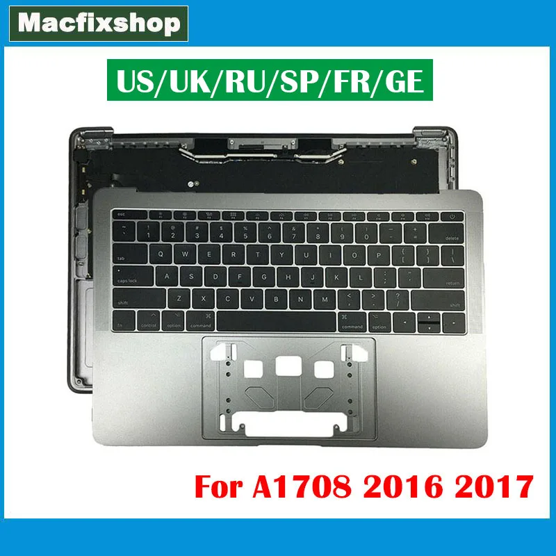 Originale Uk Us Inglese A1708 Bauletto Palmrest 2016 2017 Anno Per Macbook Pro Retina 13 Pollici A1708 Sostituzione Tastiera Topcase