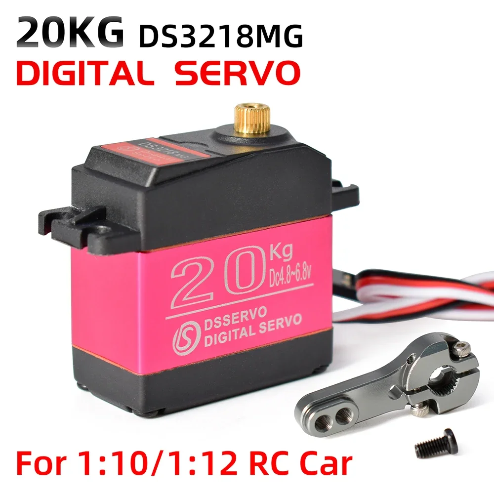 

Waterproof Servo DS3218 20KG/0.14sec Metal Gear Digital Servo for 1/8 1/10 1/12 Scale RC Cars Crawler Buggy