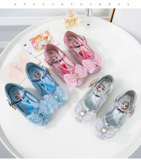 Scarpe Da Principessa Elsa Per Bambina - Tacco Alto, Glitter, Per Feste E Cosplay - 2