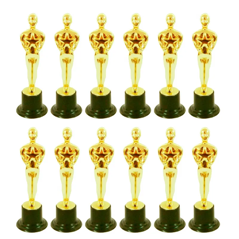 Oscar Statuette Toy Golden Trophies Reward Cookie Pottery Reusable Baking Decoration  Accessories Motivating Children