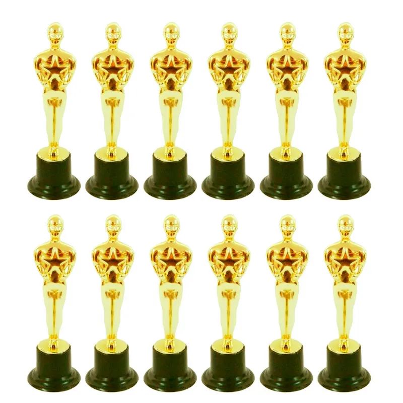 5Pcs Oscar Statuette Mold Reward the Winners Magnificent Trophies in  Ceremonies Plastic Small Gold Statue Home Office Souvenirs - AliExpress