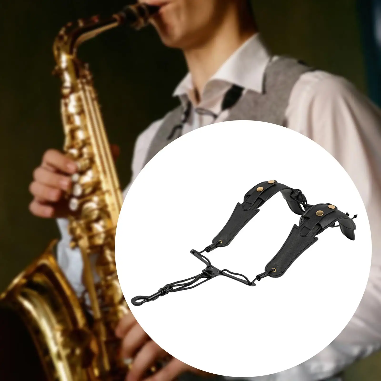 색소폰 어깨 스트랩, 색소폰 어깨 스트랩, 편안한 색소폰 하네스 거치대, 알토 테너 바리톤 색소폰용 