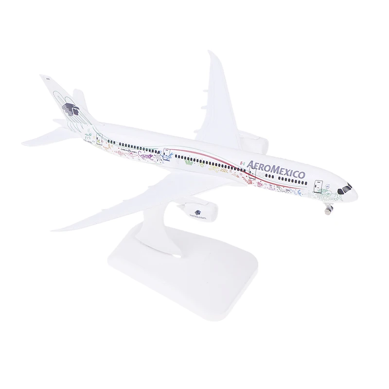 20cm Mexican Air AEROMEXICO Airlines Boeing 787 B787 Airways Alloy Metal Airplane Model Diecast Plane Model Wheels Aircraft 3