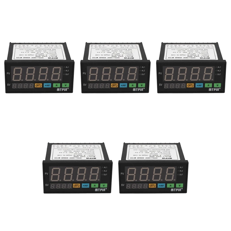 

5X Mypin Digital Sensor Meter Multi-Functional Intelligent LED Display 0-75Mv/4-20Ma/0-10V 2 Relay Alarm Output Da8-Rrb