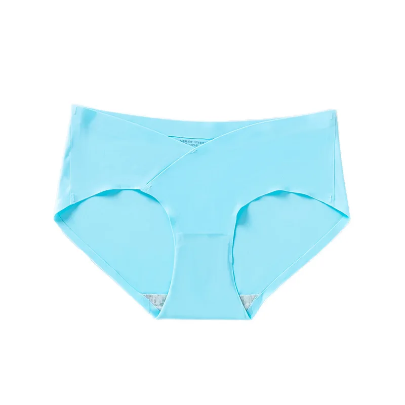 Kobiety majtki ciążowe dla ciężarnych niskiej talii lodowy jedwab szorty na lato spodnie figi ciążowe bezszwowe majtki dla ciężarnych
