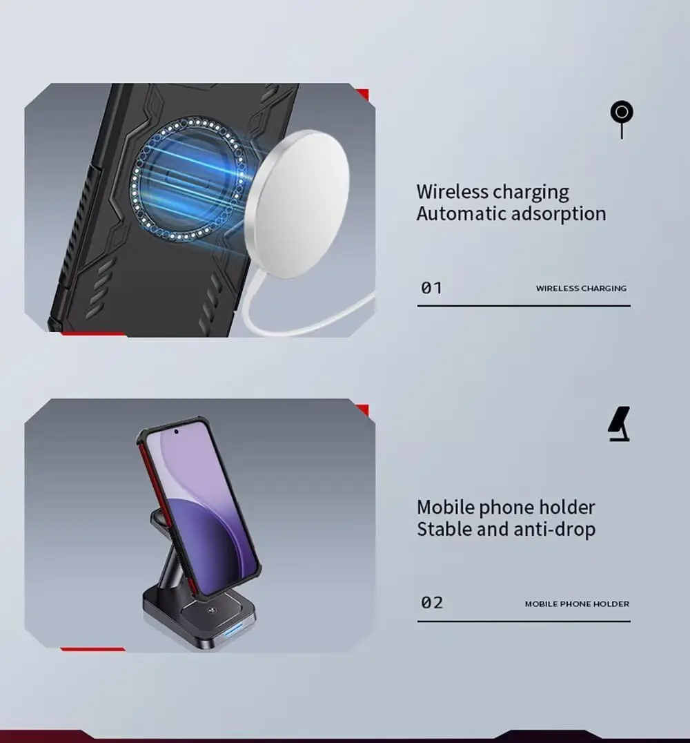 Advanced Heat Dissipation Magnetic Wireless Charging Case with Lens Protection