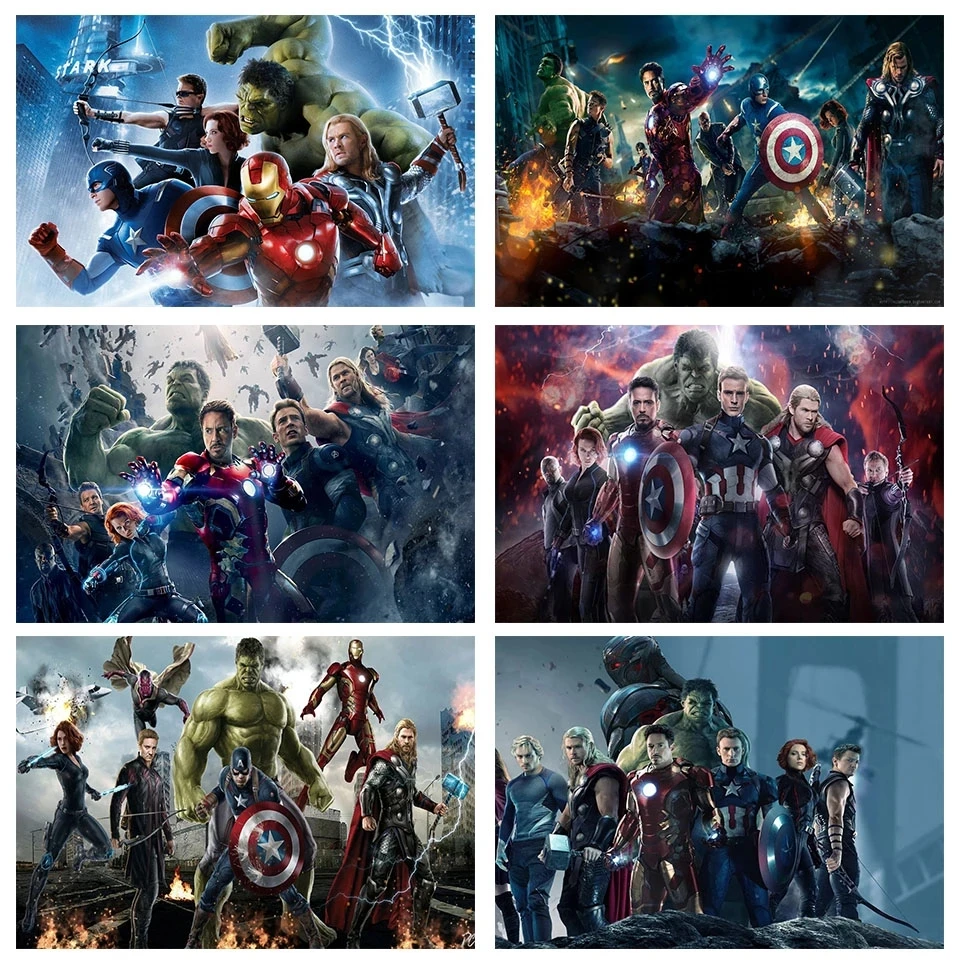 Disney Marvel Avengers Canvas Painting Superheros Hulk Iron Man Kit Fatti A Mano Room Decor Poster E Stampe Wall Art Home Decor