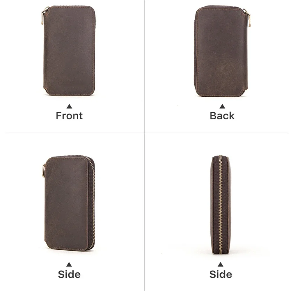 

Креативная сумка на молнии для пары часов, винтажная кожаная сумка для хранения часов с двумя слотами, сумка для переноски, коробка для наручных часов, органайзер «сделай сам»