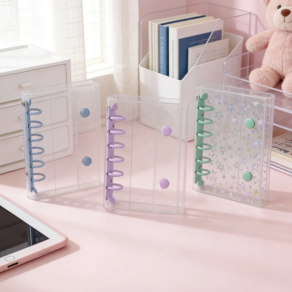 Compact Glitter Stationery Binder Notebook and Portable Notepad Organizer