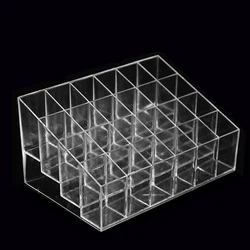 24 Holes Acrylic Clear Crystal Box Makeup Pigment Cups Caps Permanent Makeup Tattoo Ink Cup Storage Container Rack Holder Stand