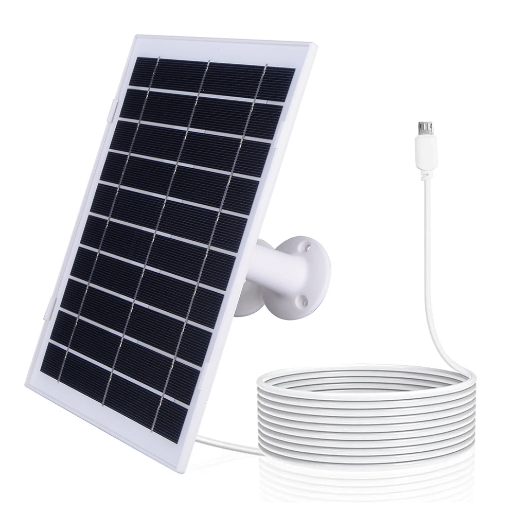 카메라 태양 전지 패널 충전기 마이크로 USB, USB-C, DC5521 태양 전지 패널 키트, IP65 방수, EufyCam, Wyze 캠용 9.8Ft 충전 케이블, 30W