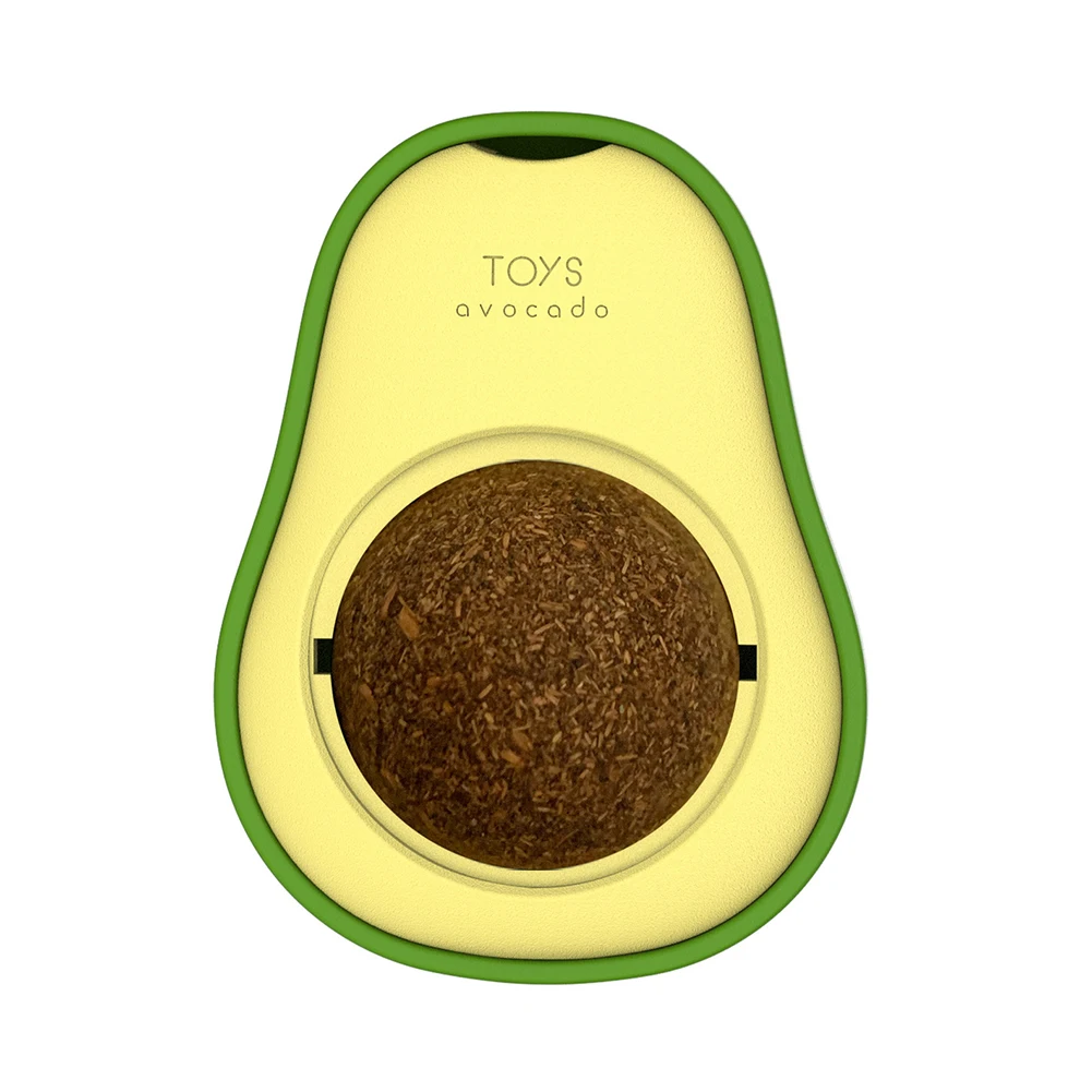 1pcs Catnip Ball Cat Toy Ball Pet Avocado Ball Catnip Toys Healthy Natural Mint Avocado Ball Cleaning Teeth Edible Ball Training