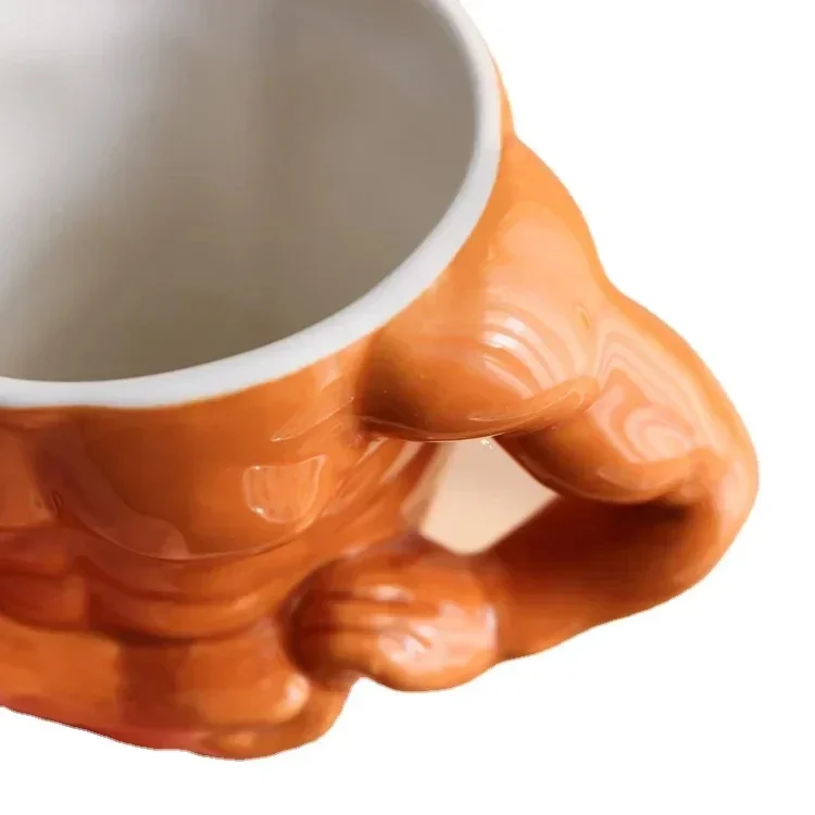 Muscle Man Coffee Mug - قدح قهوة على شكل رجل مفتول...
