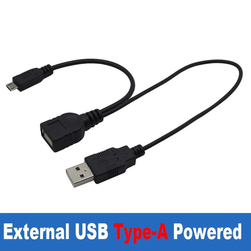 2-in-1 Micro USB to USB Adapter with External Power Charging Port