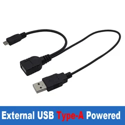 2 - in - 1 Micro USB to USB Adapter with External Power Charging Port (OTG USB A Power)