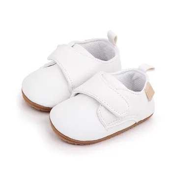 Baby Leather Rubber Sole Anti-slip Shoes Moccasins