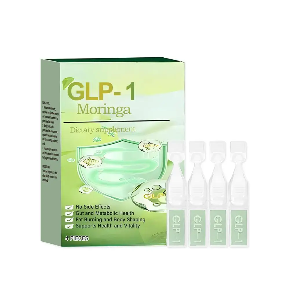GLP-1モリンガカプセル - 4個/箱 天然食欲抑制&体重管理、腸内環境と代謝をサポート 植物性