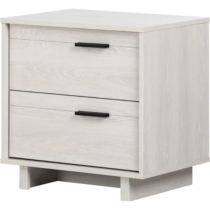 

Ночная тумба с двумя выдвижными ящиками South Shore Fynn, зимний дуб, 22,25 D x 22,25 W x H in