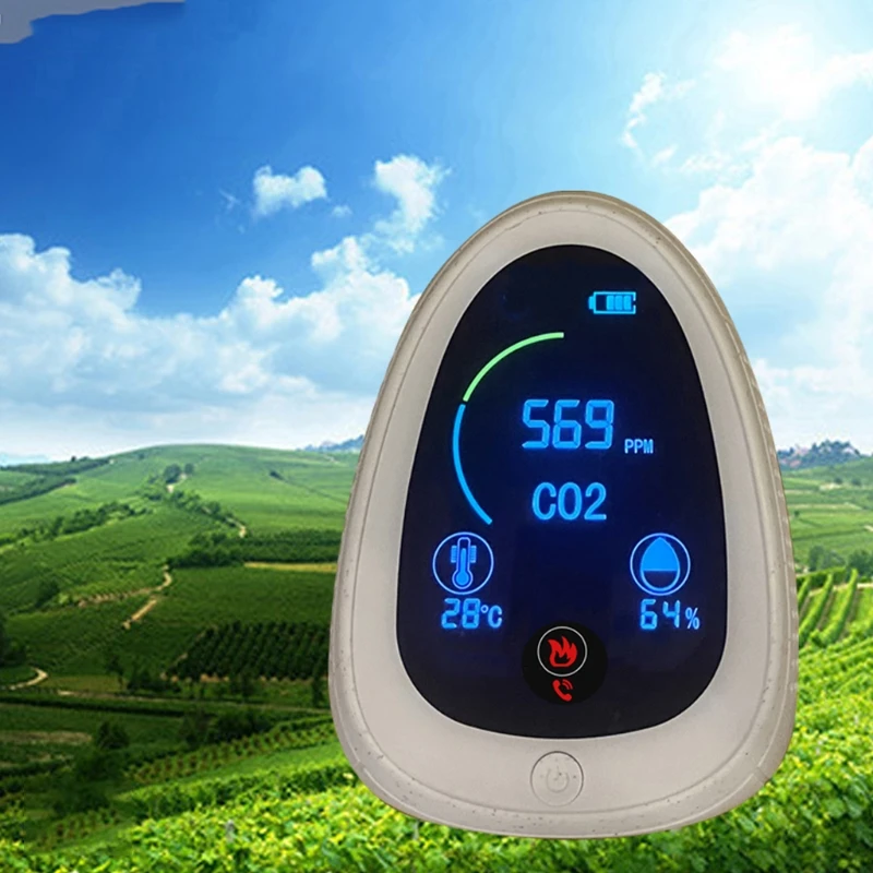 

CO2 Meter Carbon Air Dioxide Detector Smoke Alarm Temperature Humidity Monitor Drop Shipping