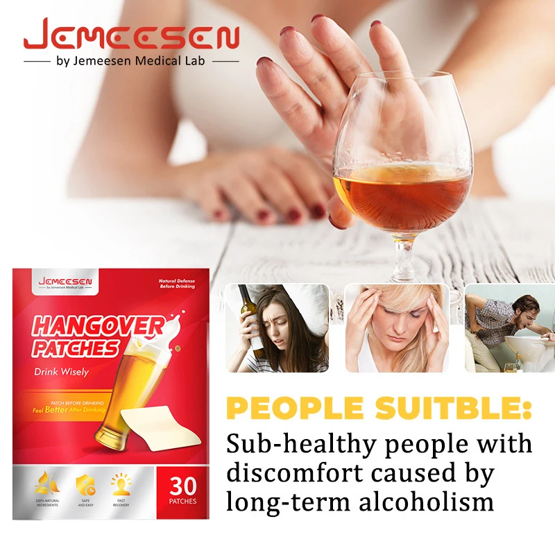 

Jemeesen 30Pads Hangover Patches Recover Faster From Alcohol Hangover Care Liver Health Care Acupoint Paste Drunk Relief Patches