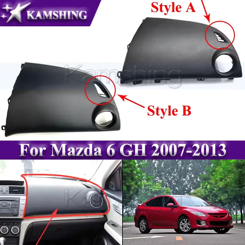 Mazda 6 GH 2007-2013 계기판 센터 콘솔 Copilot 트림 패널 용 Kamshing 브랜드 대시 보드 커버 패널